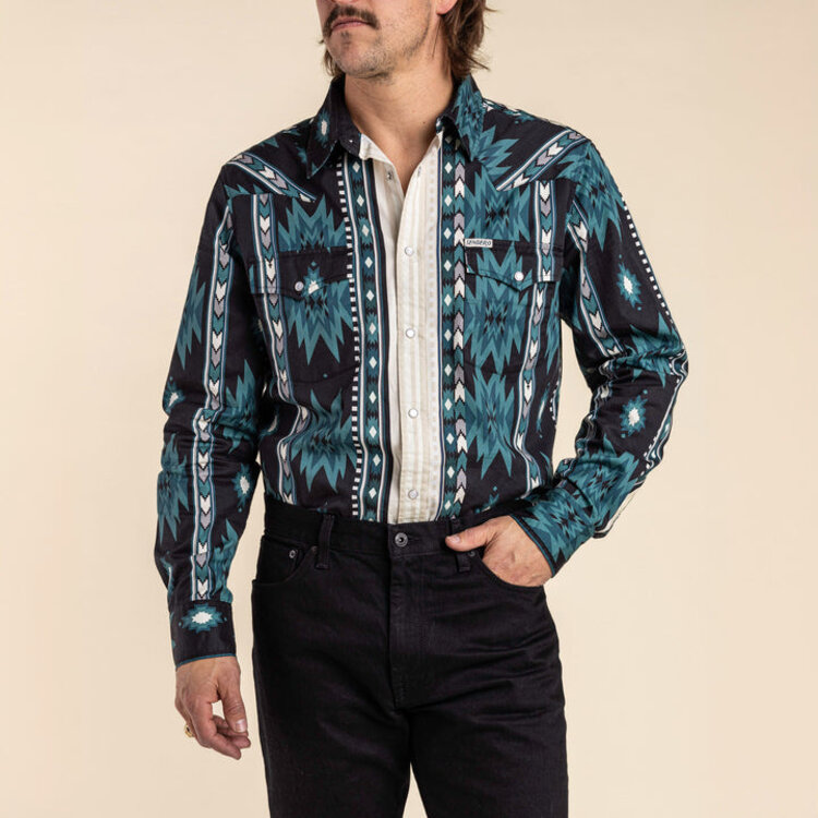 Sendero Provisions Co. Sendero Serape Pearl Snap Shirt | The Oasis  Southwest Stripe Print