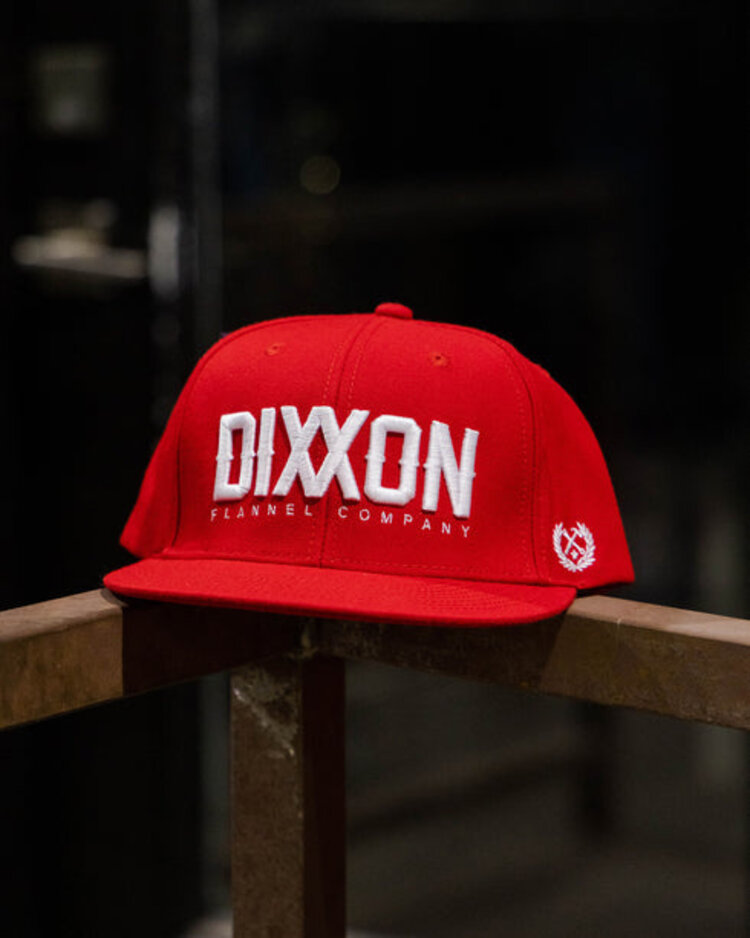 Dixxon Dixxon White Logotype Snapback | Red