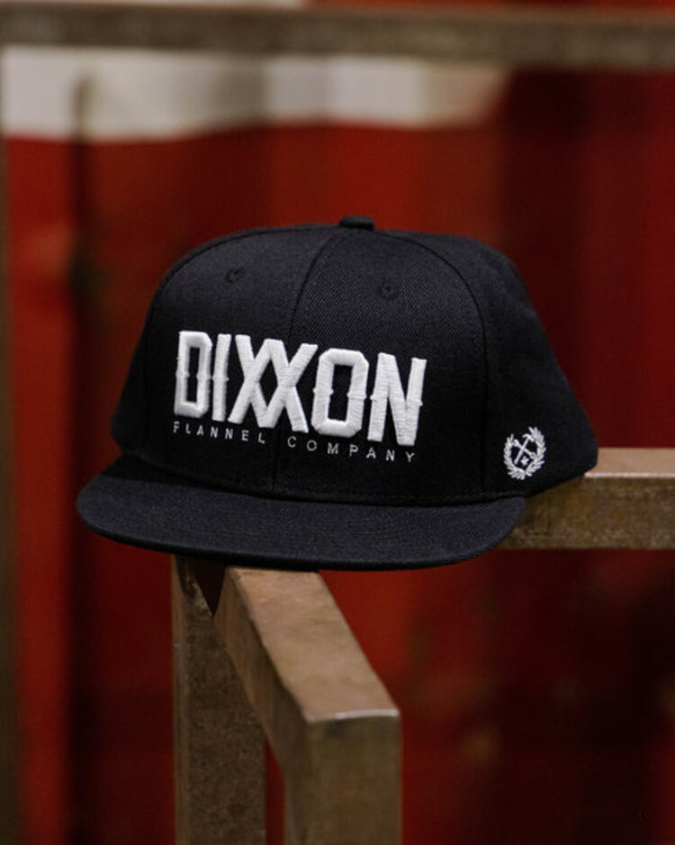 Dixxon Dixxon White Logotype Snapback | Black