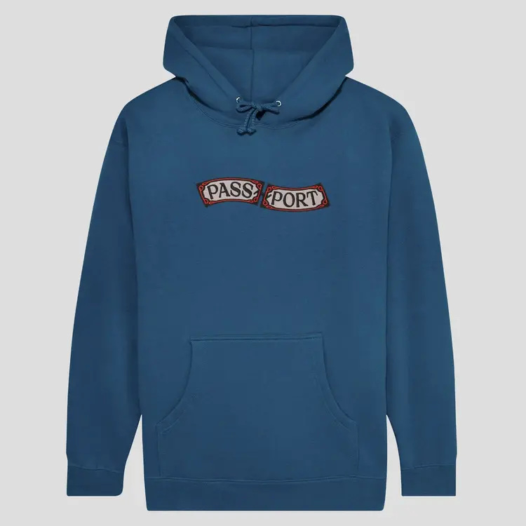 Pass~Port Pass~Port Red Flag Hoodie | Harbour Blue