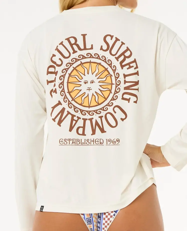 Rip Curl Rip Curl San Carlos Surf Lite Long Sleeve Rash Guard  | Off White