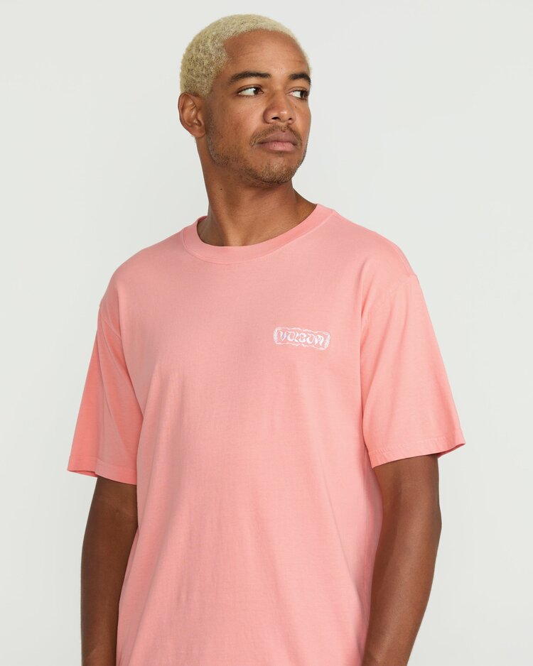 Volcom Groovin Short Sleeve Tee | Peach Fuzz