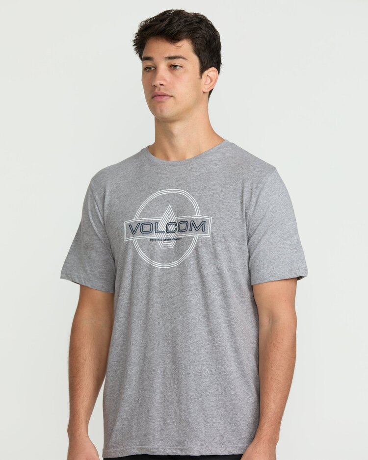 Volcom Line Service Short Sleeve Tee | Heather Grey