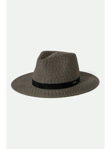 Brixton Carolina Straw Packable Hat | Black/Natural