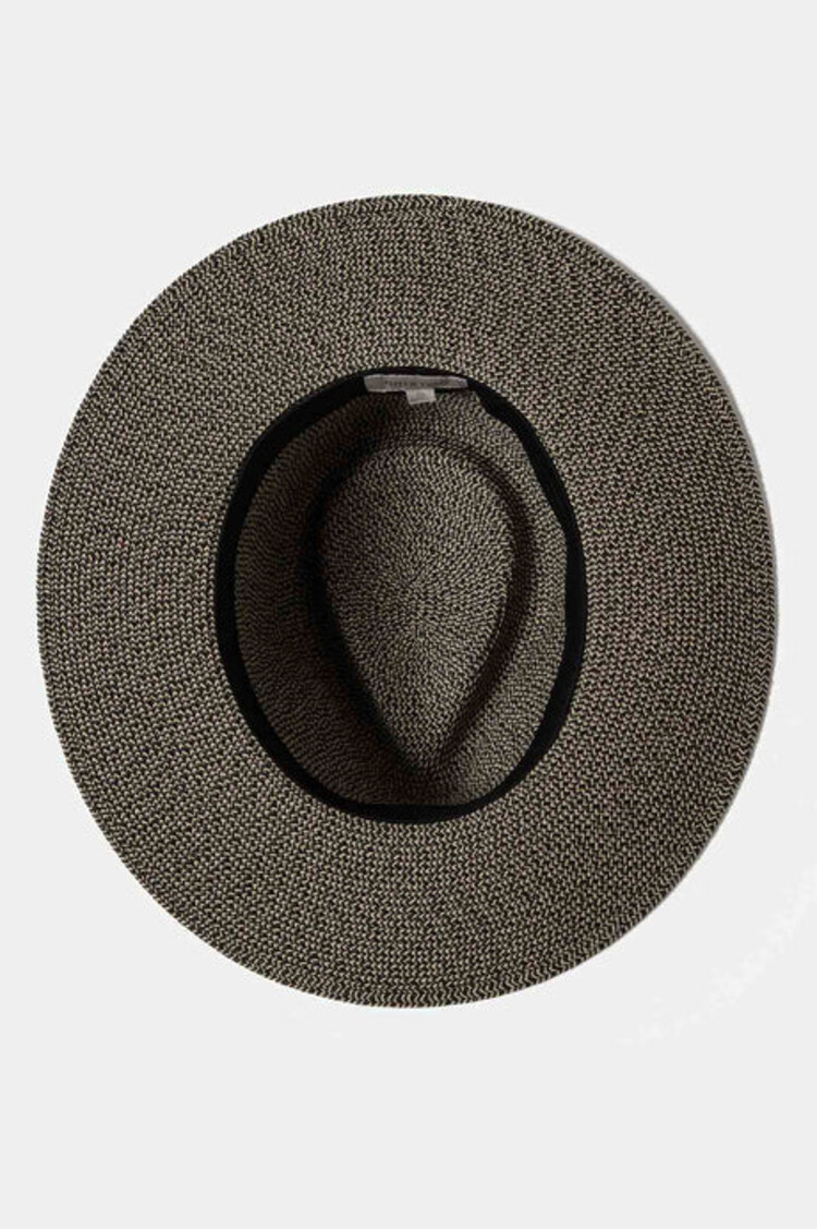 Brixton Carolina Straw Packable Hat | Black/Natural