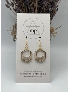 Maiden Perras Maiden Perras Labrodite Hexagon Earring | Gold