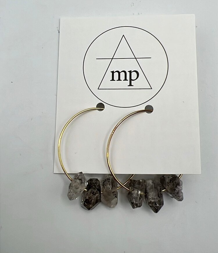 Maiden Perras Maiden Perras Herkimer Diamond Big Hoop | Gold