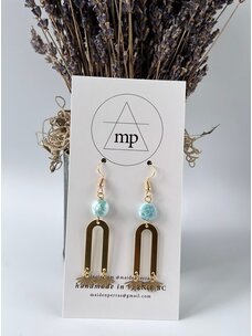Maiden Perras LARIMAR ARCH RAY EARRING GOLD