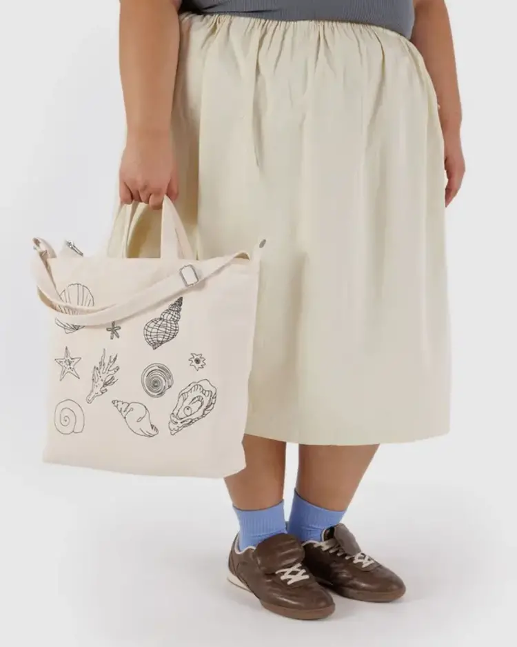 Baggu Baggu Horizontal Zip Duck Bag | Embroidered Shells
