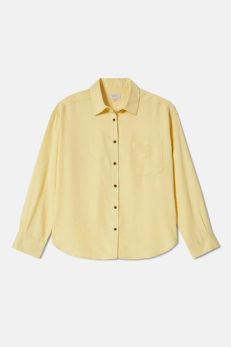 Brixton East Side Boxy Long Sleeve Button Down | Panna Cotta
