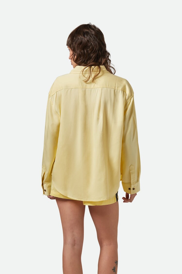 Brixton East Side Boxy Long Sleeve Button Down | Panna Cotta