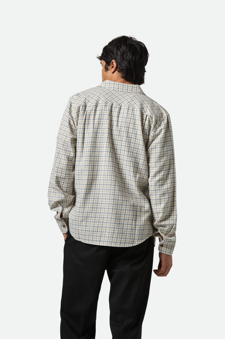 Brixton Brixton Bowery Lightweight Ultra Soft Long Sleeve Flannel | WhitecapBasalt