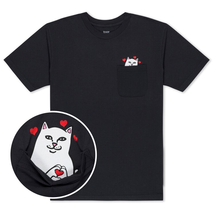 Ripndip Ripndip Nermal Loves Pocket Tee | Charcoal Heather