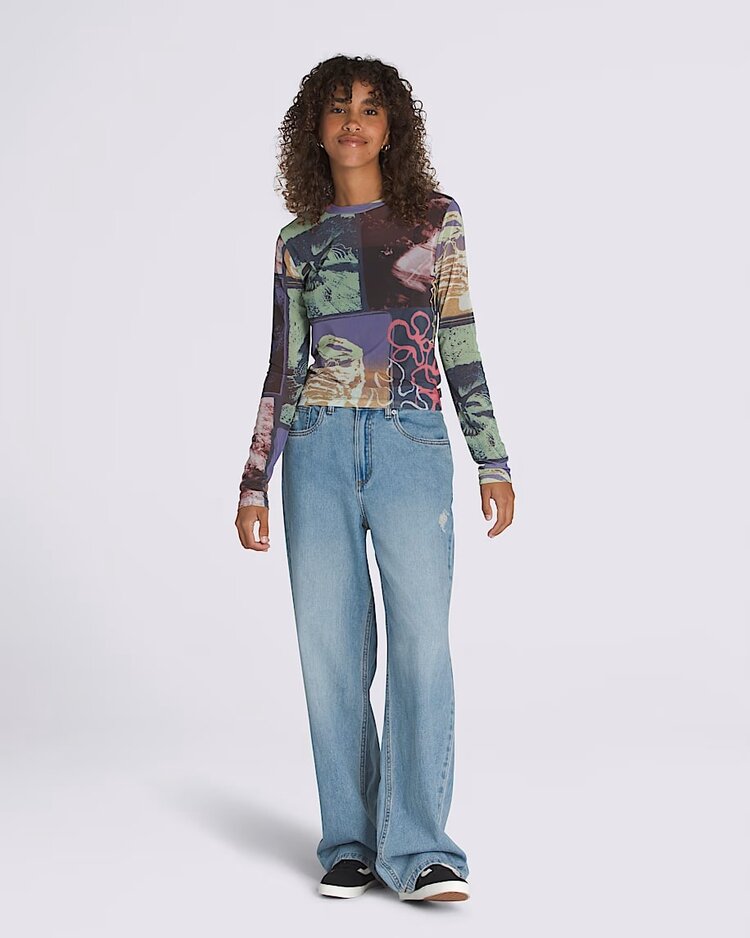 Vans Vans Womens Ludlow Mesh Long Sleeve Top | Parisian Night Blue