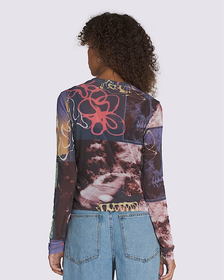 Vans Vans Womens Ludlow Mesh Long Sleeve Top | Parisian Night Blue