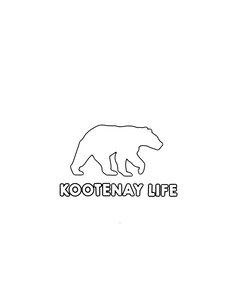 Kootenay Life Bear Sticker 5.5" | White