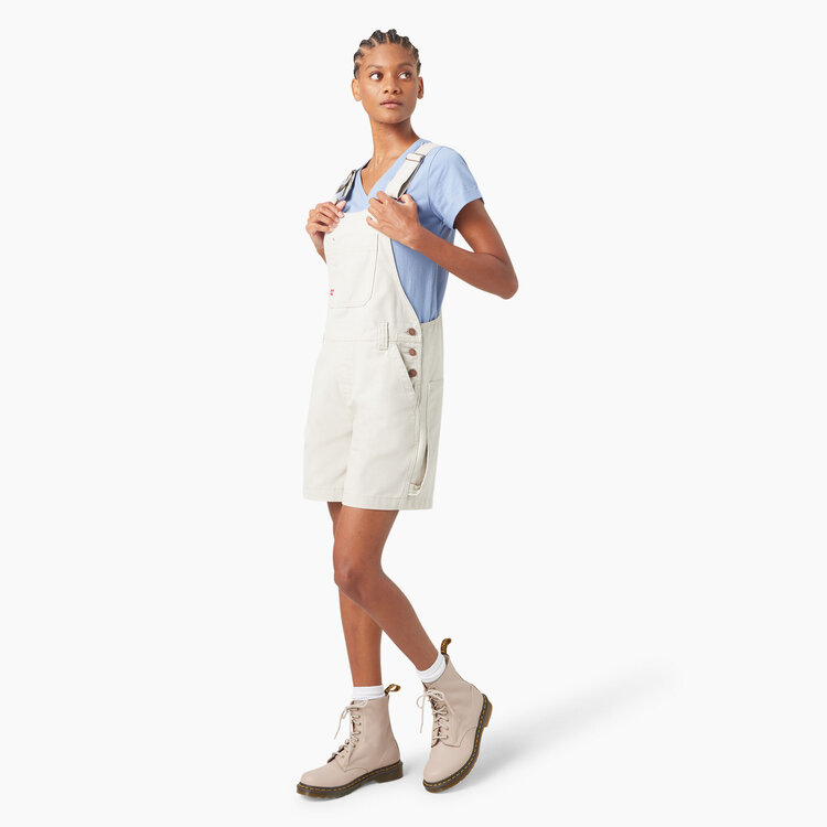 Dickies Women's 7" Bib Shortall | Stone