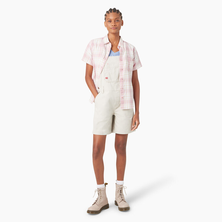 Dickies Women's 7" Bib Shortall | Stone