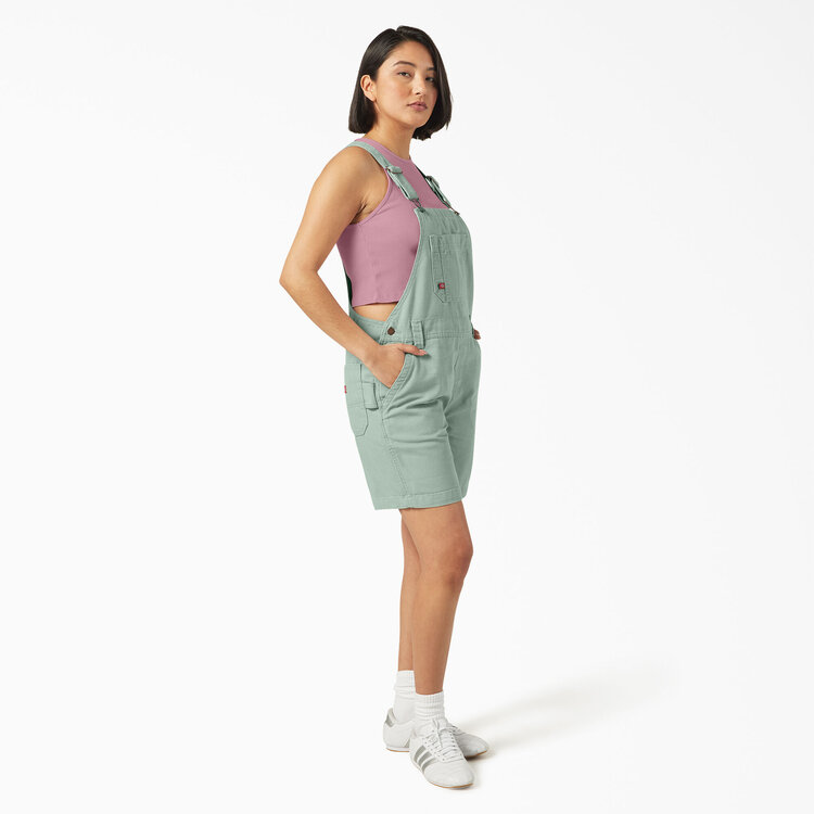Dickies Dickies Womens 7" Bib Shortall | Iceberg Green