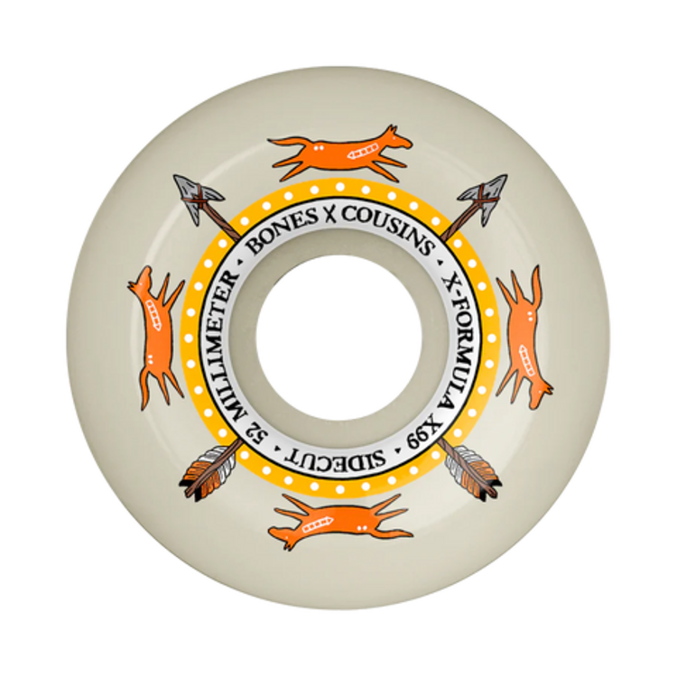 Bones Bones XF Cousins Skateboarding Wheels V5 99A | 52mm