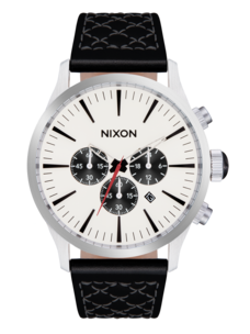 Nixon Sentry Chrono Leather Watch | ChromeCloud SunrayBlack