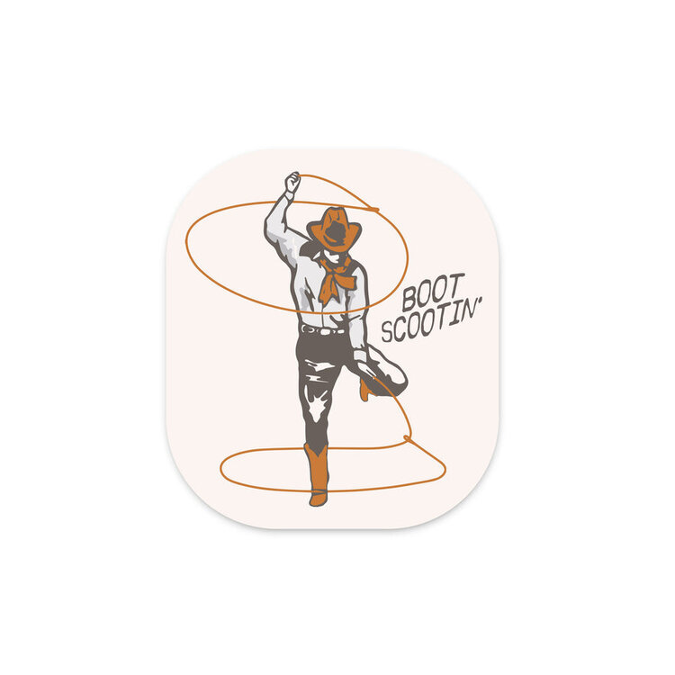 Sendero Provisions Co. Boot Scootin' Sticker | Beige