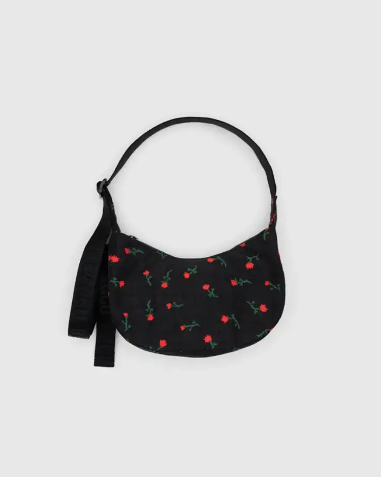 Baggu Baggu Small Nylon Crescent Bag | Painted Wildflower