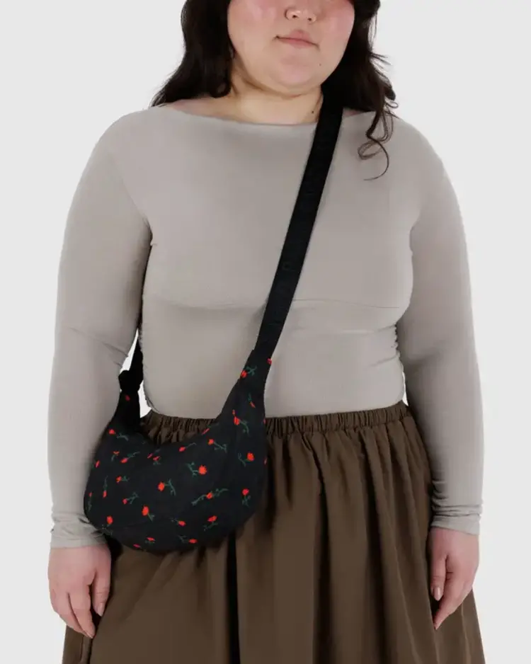 Baggu Baggu Small Nylon Crescent Bag | Painted Wildflower