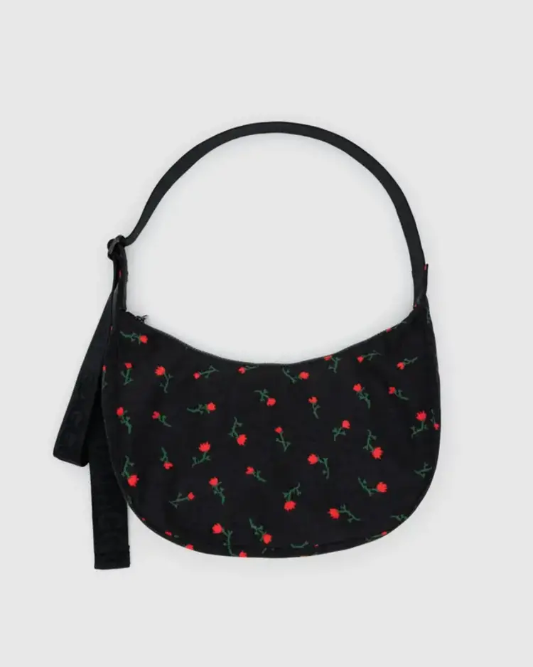 Baggu Baggu Medium Nylon Crescent Bag | Painted Wildflower