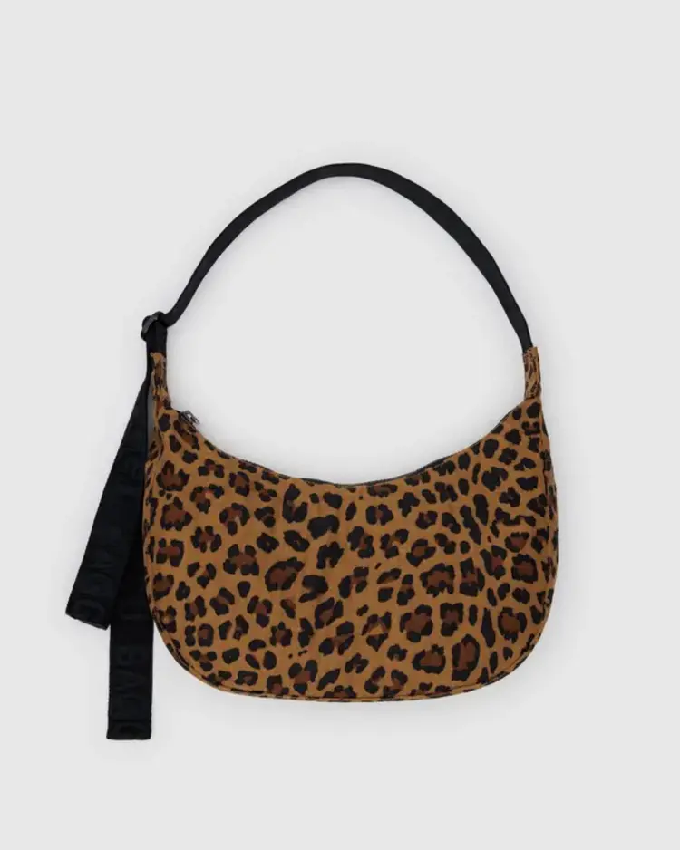 Baggu Baggu Medium Nylon Crescent Bag | Leopard