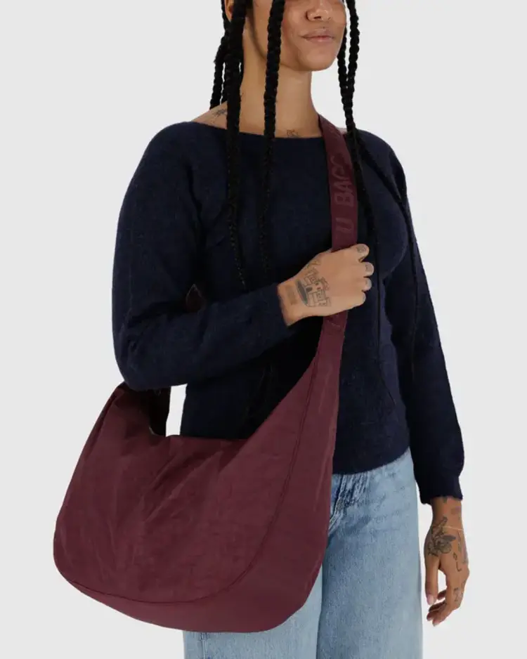Baggu Baggu Large Nylon Crescent Bag | Mahogany
