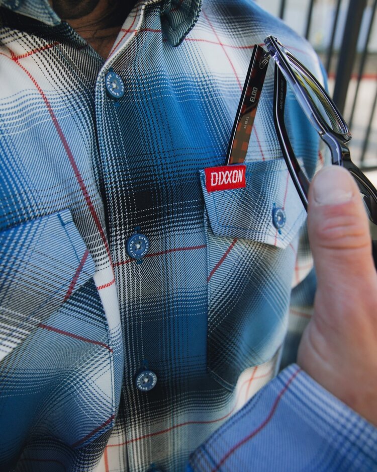 Dixxon Dixxon Rosecrans Flannel | Light Blue/Black