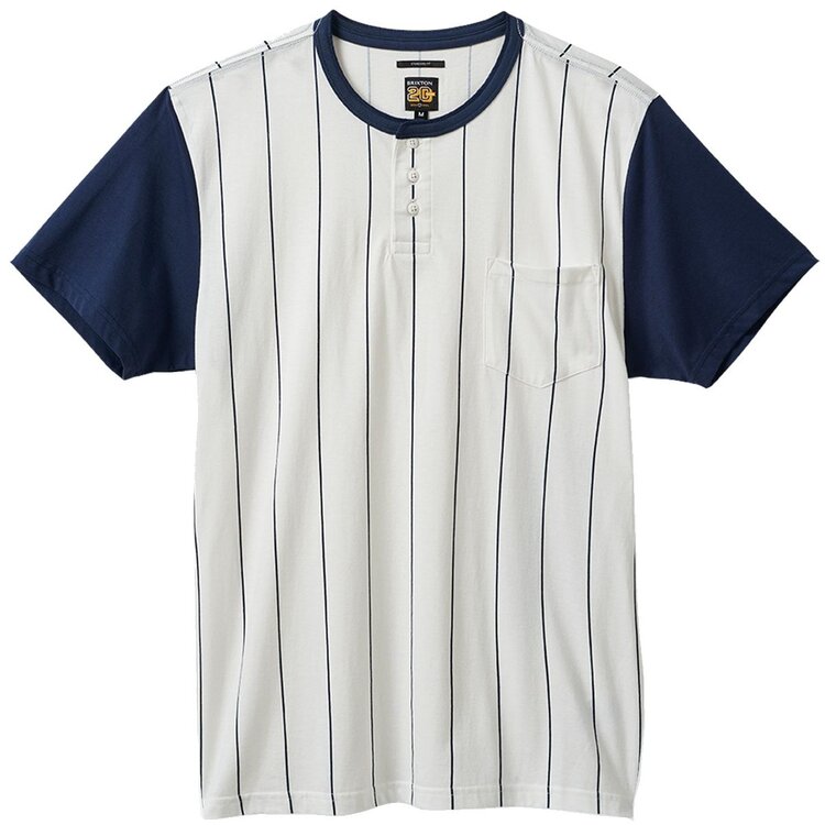 Brixton Brixton 20th Anniversary Detroit Pocket Tee | Off White/Washed Navy