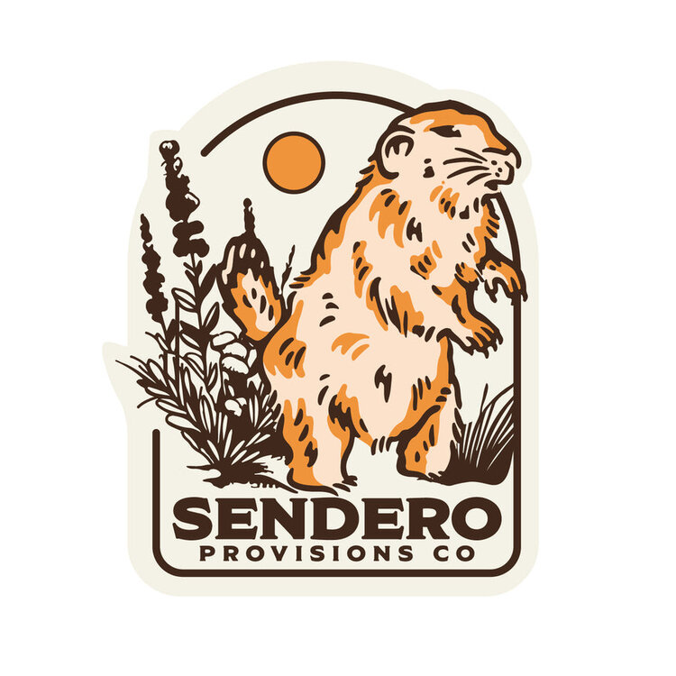 Sendero Provisions Co. Sendero Prairie Dog Sticker | White