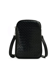 Co-Lab Eliana Compact Double Zipper Crossbody | Black