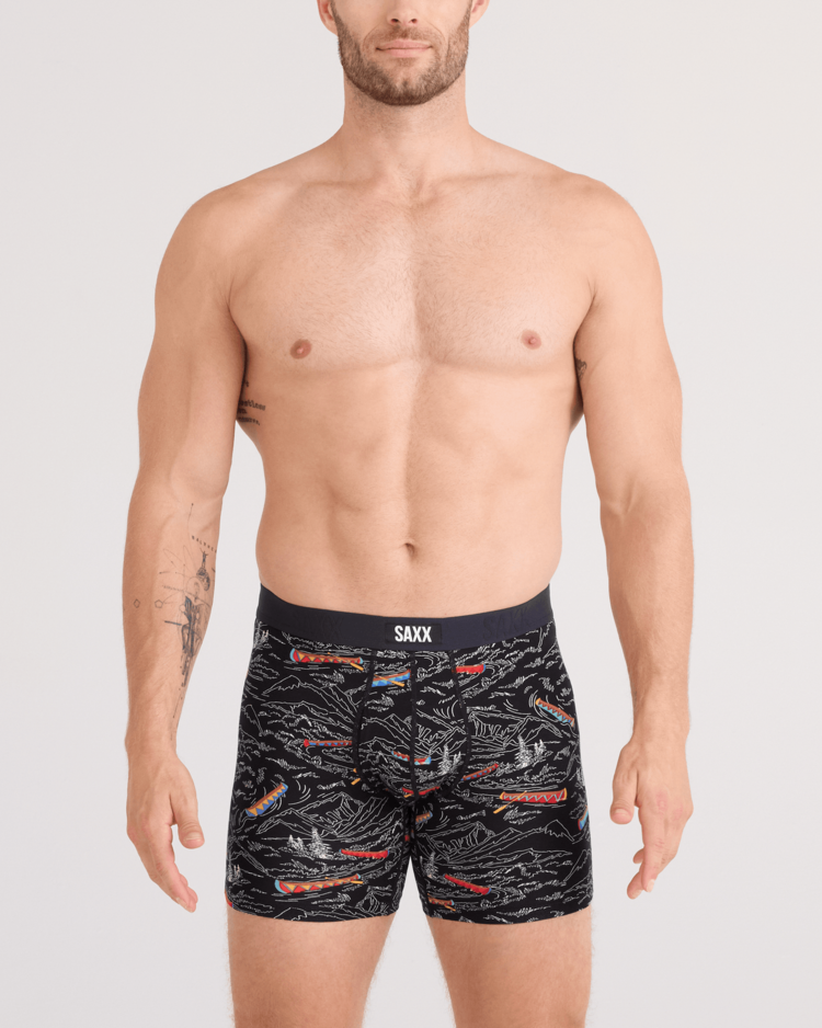 Saxx Vibe Xtra Soft Comfort Boxer Brief Fly | Rivers Bend-Black