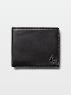 Volcom Volcom Single Stone Leather Wallet | Black