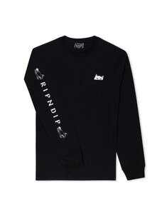 Ripndip Lord Nermal Long Sleeve Pocket Tee | Black | XXL