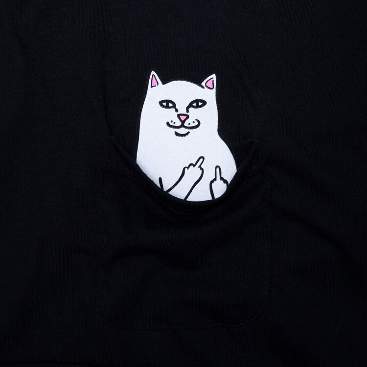 Ripndip Lord Nermal Long Sleeve Pocket Tee | Black | XXL