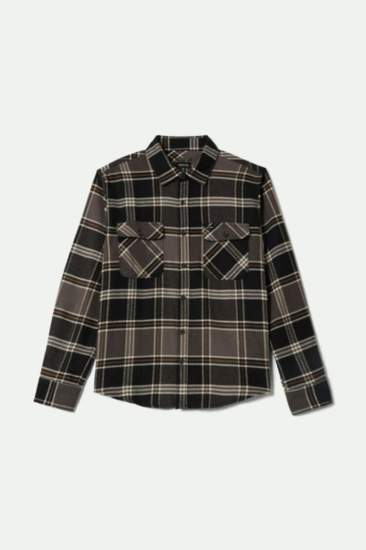 Brixton Brixton Bowery Flannel | Black/Charcoal/Pinecone