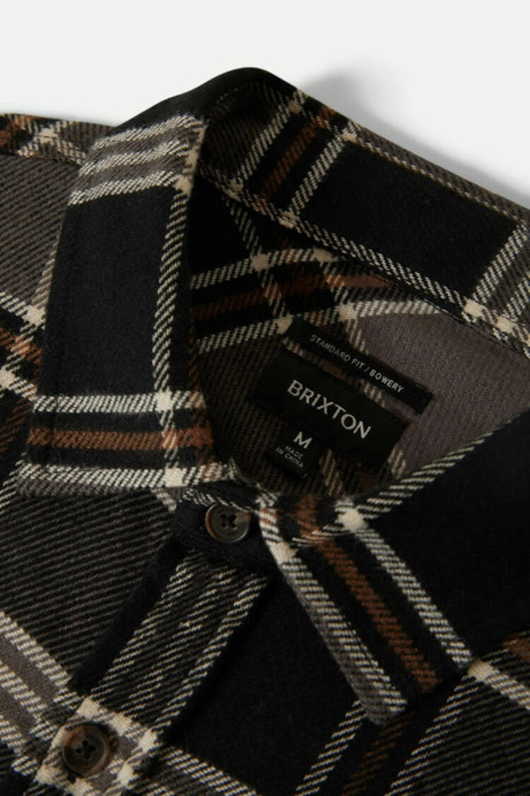 Brixton Brixton Bowery Flannel | Black/Charcoal/Pinecone