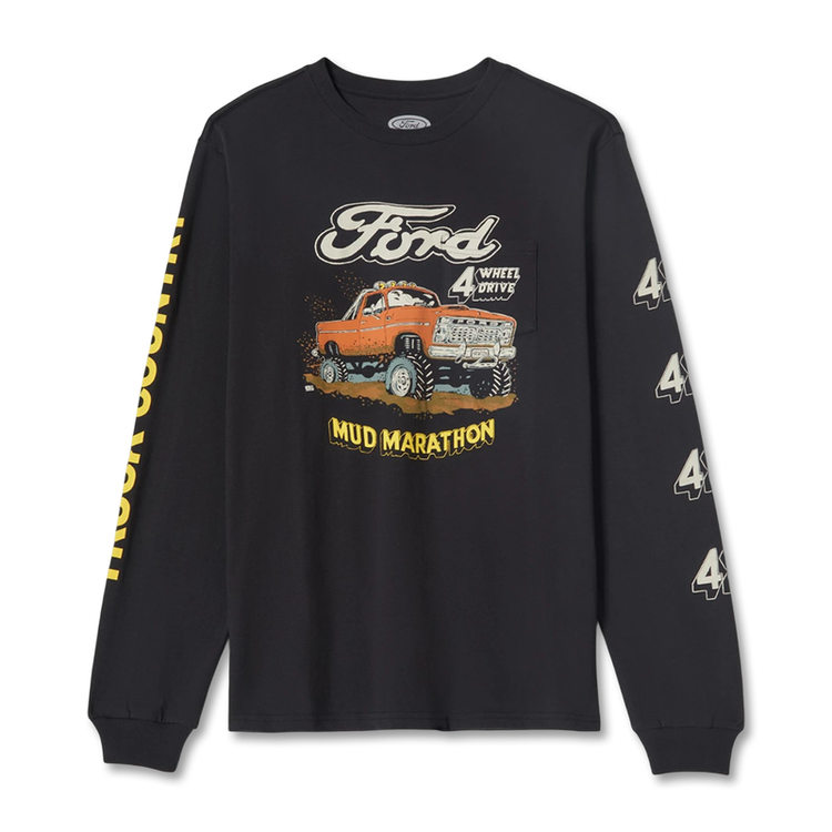 Brixton Brixton Ford Mud Marathon Longsleeve Tee | Burnt Rubber