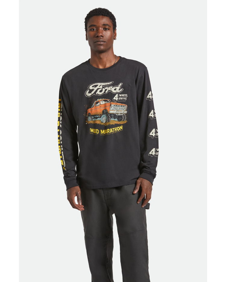 Brixton Brixton Ford Mud Marathon Longsleeve Tee | Burnt Rubber