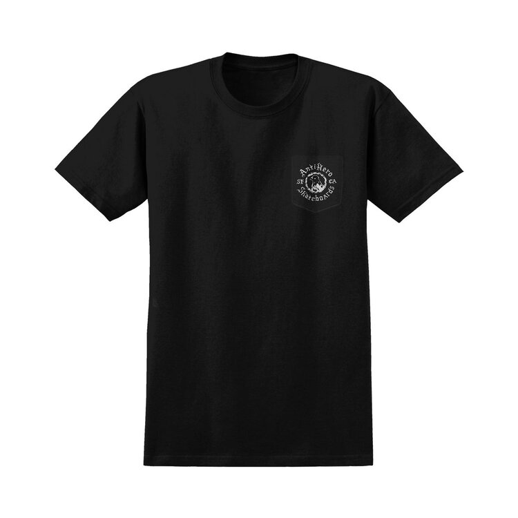 Antihero Pigeon Motion Pocket Tee | Black/White
