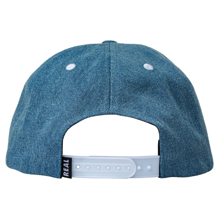 Real Real Street Cleaner Snapback | Bleached Denim