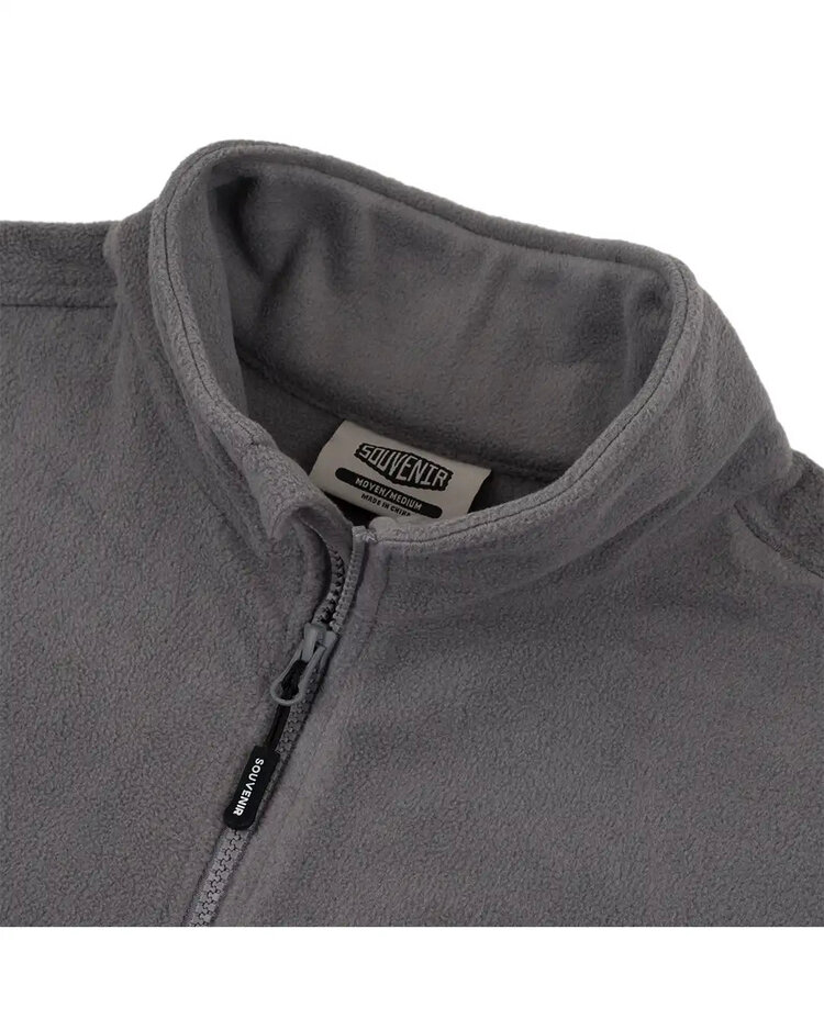 SOUVENIR Souvenir Tech Fleece Zip Up | Cool Grey