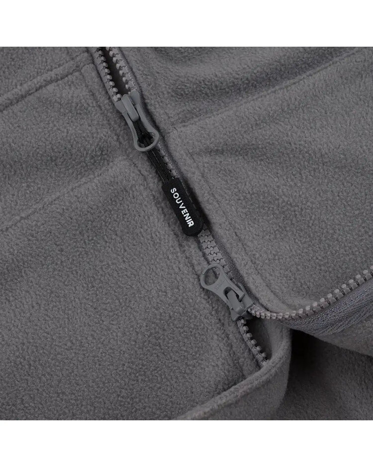 SOUVENIR Souvenir Tech Fleece Zip Up | Cool Grey