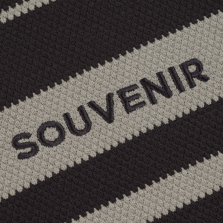 SOUVENIR Souvenir Striped Ultra Pique | Charcoal