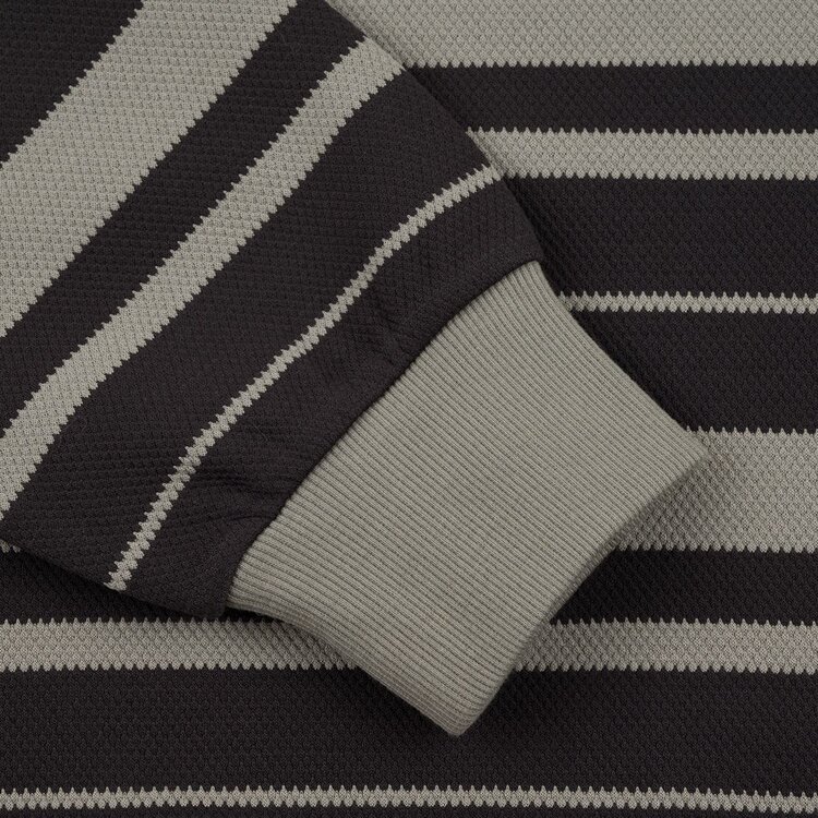 SOUVENIR Striped Ultra Pique | Charcoal