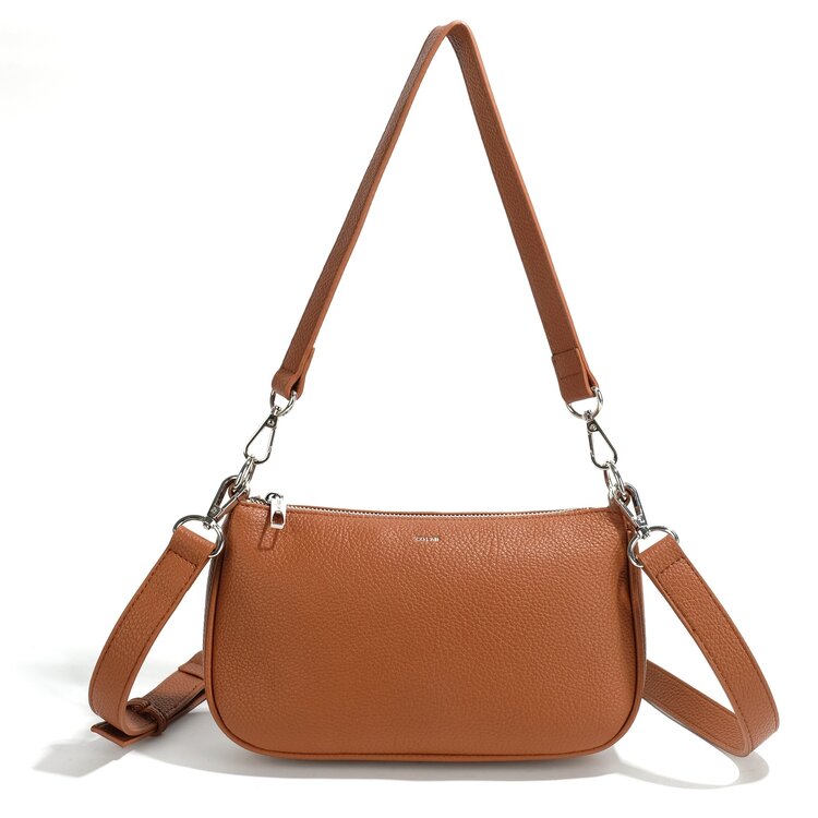 Co-Lab Co-Lab Chloe Baguette Crossbody | Dark Cognac